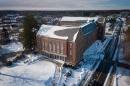 Paul College in snow